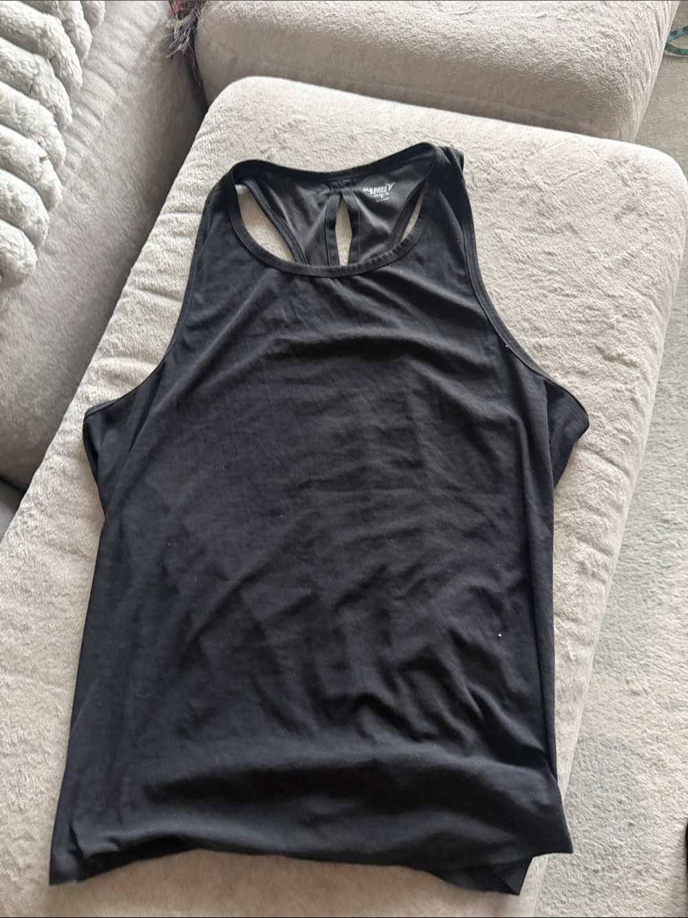 Old navy Black Racerback Performance Tank with keyhole cutouts down back